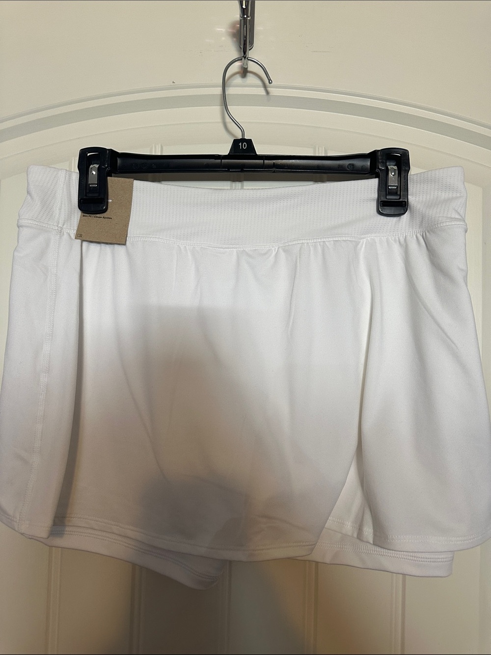Nike White Athletic Tennis Skort with Black Swoosh - Picture 3 of 3